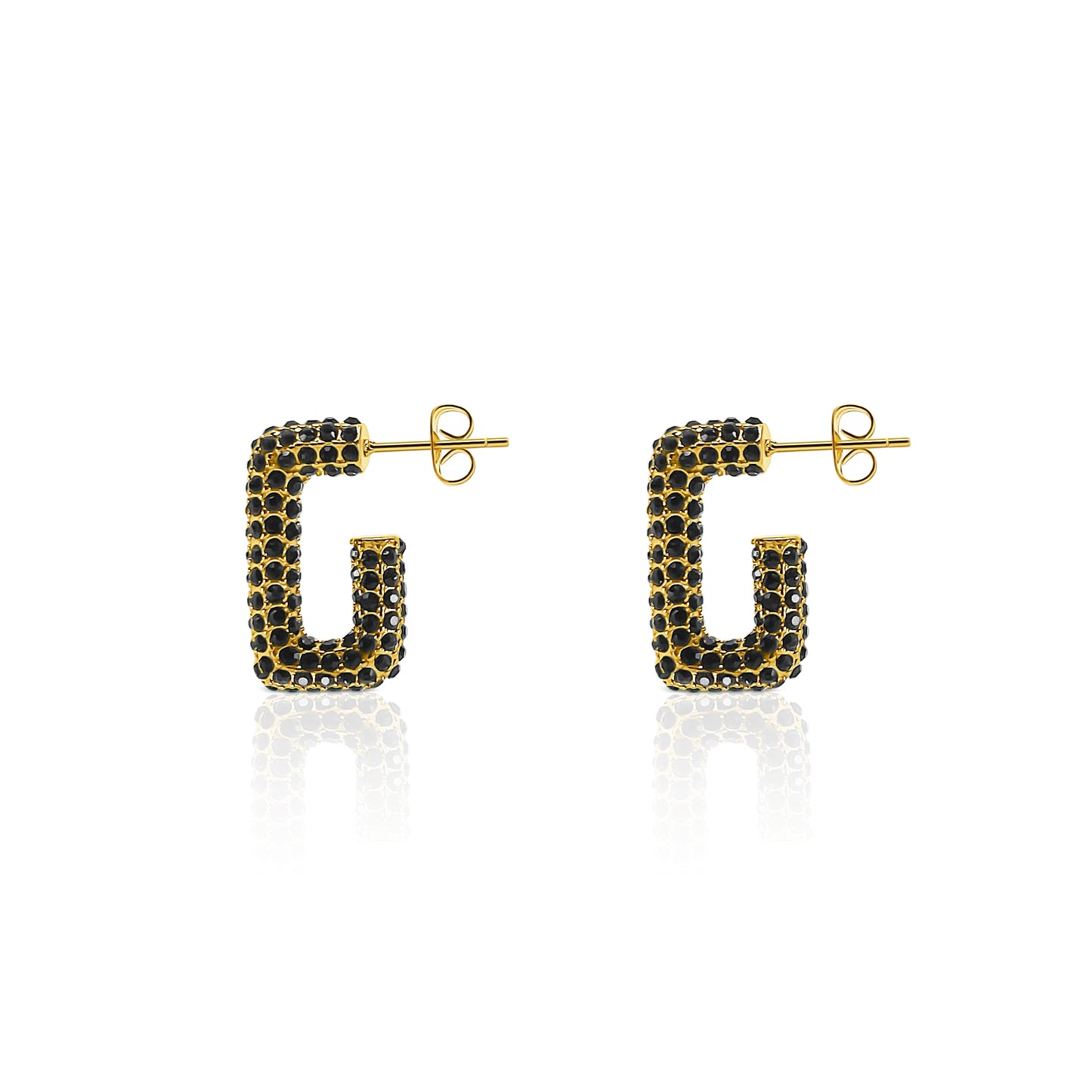 "ZEYA" CZ RECTANGULAR EARRINGS