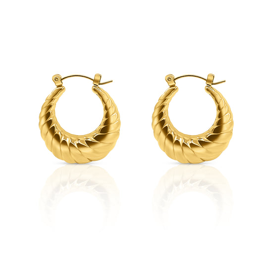 "LISBON" CROISSANT HOOP EARRINGS