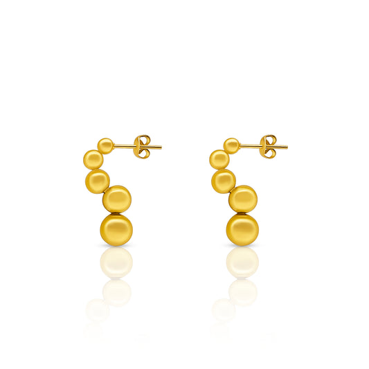 "MITZI" BEAD BALL EARRINGS