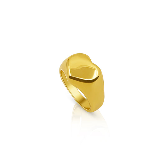 "SIRA" HEART SIGNET RING