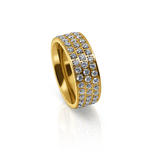 "NIYLA" CZ MULTI ROW RING