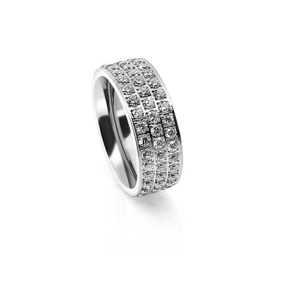 "NIYLA" CZ MULTI ROW RING