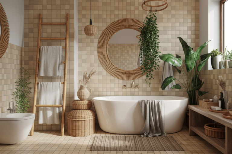 Boho & Blissful: Earthy-Chic Bathroom Ideas for an Effortless Aesthetic