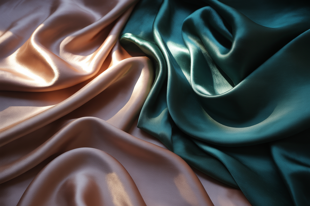 silk and satin fabrics
